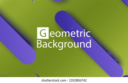 Geometric background. Material design. Minimal abstract cover. Creative colorful wallpaper. Trendy gradient poster. Vector illustration.