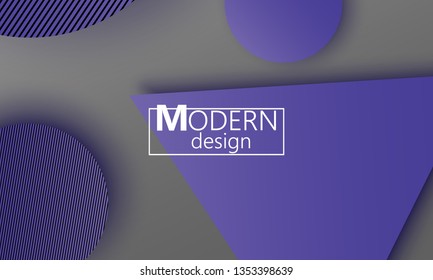 Geometric background. Material design. Minimal abstract cover. Creative colorful wallpaper. Trendy gradient poster. Vector illustration.