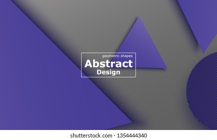 Geometric background. Material design. Minimal abstract cover. Creative colorful wallpaper. Trendy gradient poster. Vector illustration.