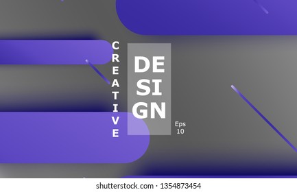 Geometric background. Material design. Minimal abstract cover. Creative colorful wallpaper. Trendy gradient poster. Vector illustration.