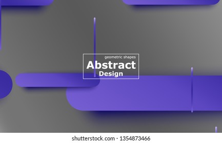 Geometric background. Material design. Minimal abstract cover. Creative colorful wallpaper. Trendy gradient poster. Vector illustration.