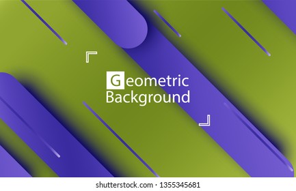 Geometric background. Material design. Minimal abstract cover. Creative colorful wallpaper. Trendy gradient poster. Vector illustration.