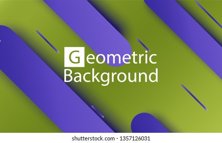 Geometric background. Material design. Minimal abstract cover. Creative colorful wallpaper. Trendy gradient poster. Vector illustration.