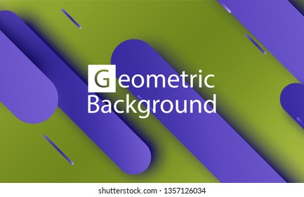 Geometric background. Material design. Minimal abstract cover. Creative colorful wallpaper. Trendy gradient poster. Vector illustration.
