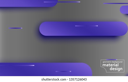 Geometric background. Material design. Minimal abstract cover. Creative colorful wallpaper. Trendy gradient poster. Vector illustration.