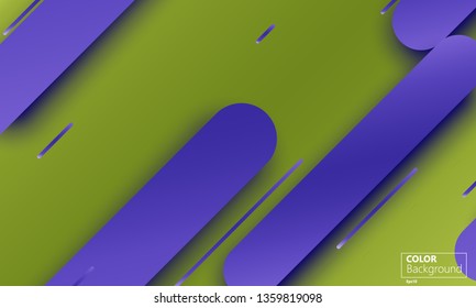 Geometric background. Material design. Minimal abstract cover. Creative colorful wallpaper. Trendy gradient poster. Vector illustration.