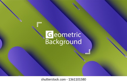 Geometric background. Material design. Minimal abstract cover. Creative colorful wallpaper. Trendy gradient poster. Vector illustration.