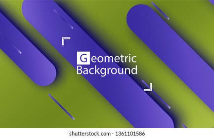 Geometric background. Material design. Minimal abstract cover. Creative colorful wallpaper. Trendy gradient poster. Vector illustration.