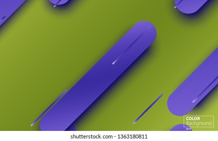 Geometric background. Material design. Minimal abstract cover. Creative colorful wallpaper. Trendy gradient poster. Vector illustration.