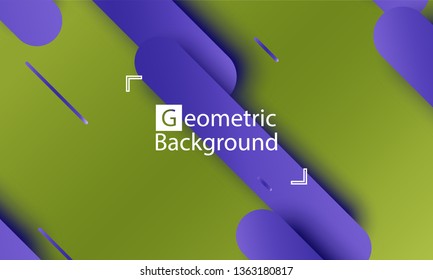 Geometric background. Material design. Minimal abstract cover. Creative colorful wallpaper. Trendy gradient poster. Vector illustration.