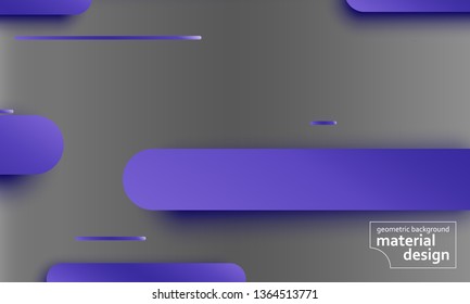 Geometric background. Material design. Minimal abstract cover. Creative colorful wallpaper. Trendy gradient poster. Vector illustration.