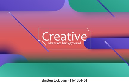 Geometric background. Material design. Minimal abstract cover. Creative colorful wallpaper. Trendy gradient poster. Vector illustration.
