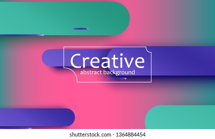 Geometric background. Material design. Minimal abstract cover. Creative colorful wallpaper. Trendy gradient poster. Vector illustration.