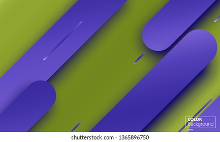 Geometric background. Material design. Minimal abstract cover. Creative colorful wallpaper. Trendy gradient poster. Vector illustration.
