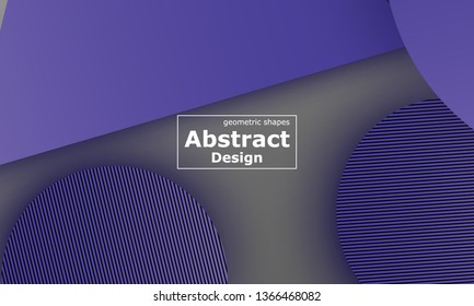 Geometric background. Material design. Minimal abstract cover. Creative colorful wallpaper. Trendy gradient poster. Vector illustration.