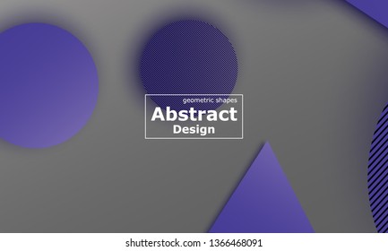 Geometric background. Material design. Minimal abstract cover. Creative colorful wallpaper. Trendy gradient poster. Vector illustration.