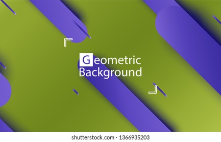 Geometric background. Material design. Minimal abstract cover. Creative colorful wallpaper. Trendy gradient poster. Vector illustration.