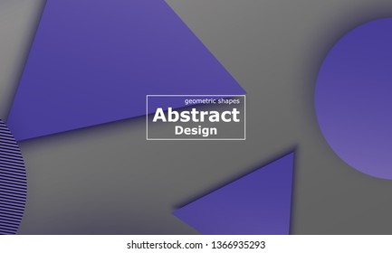 Geometric background. Material design. Minimal abstract cover. Creative colorful wallpaper. Trendy gradient poster. Vector illustration.