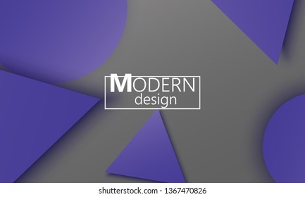 Geometric background. Material design. Minimal abstract cover. Creative colorful wallpaper. Trendy gradient poster. Vector illustration.