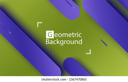 Geometric background. Material design. Minimal abstract cover. Creative colorful wallpaper. Trendy gradient poster. Vector illustration.