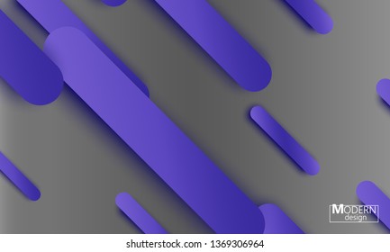 Geometric background. Material design. Minimal abstract cover. Creative colorful wallpaper. Trendy gradient poster. Vector illustration.