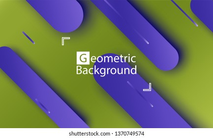 Geometric background. Material design. Minimal abstract cover. Creative colorful wallpaper. Trendy gradient poster. Vector illustration.