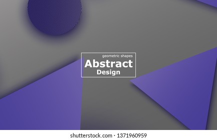 Geometric background. Material design. Minimal abstract cover. Creative colorful wallpaper. Trendy gradient poster. Vector illustration.