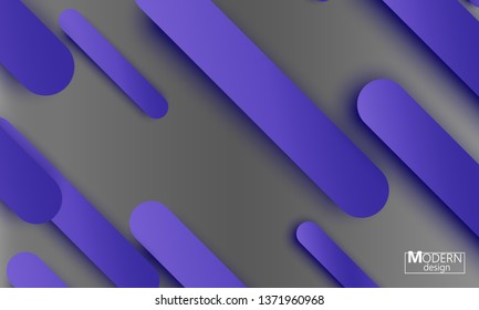 Geometric background. Material design. Minimal abstract cover. Creative colorful wallpaper. Trendy gradient poster. Vector illustration.