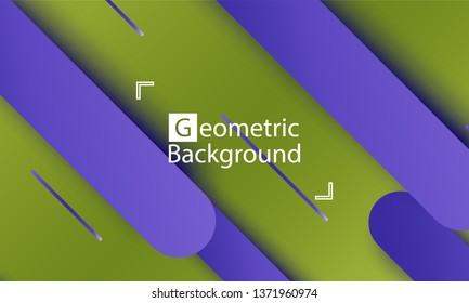 Geometric background. Material design. Minimal abstract cover. Creative colorful wallpaper. Trendy gradient poster. Vector illustration.