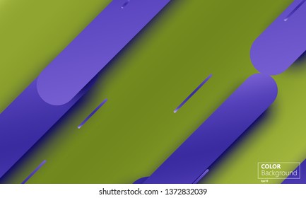 Geometric background. Material design. Minimal abstract cover. Creative colorful wallpaper. Trendy gradient poster. Vector illustration.