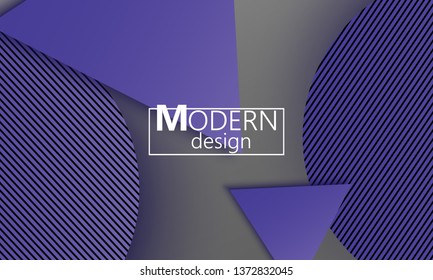 Geometric background. Material design. Minimal abstract cover. Creative colorful wallpaper. Trendy gradient poster. Vector illustration.