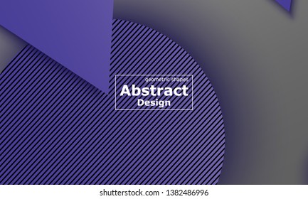 Geometric background. Material design. Minimal abstract cover. Creative colorful wallpaper. Trendy gradient poster. Vector illustration.
