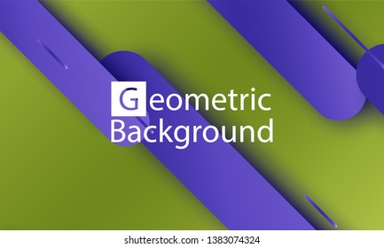 Geometric background. Material design. Minimal abstract cover. Creative colorful wallpaper. Trendy gradient poster. Vector illustration.