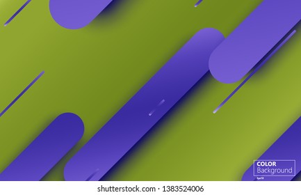 Geometric background. Material design. Minimal abstract cover. Creative colorful wallpaper. Trendy gradient poster. Vector illustration.