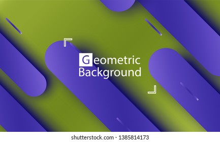 Geometric background. Material design. Minimal abstract cover. Creative colorful wallpaper. Trendy gradient poster. Vector illustration.