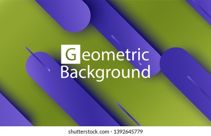 Geometric background. Material design. Minimal abstract cover. Creative colorful wallpaper. Trendy gradient poster. Vector illustration.