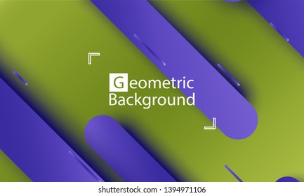 Geometric background. Material design. Minimal abstract cover. Creative colorful wallpaper. Trendy gradient poster. Vector illustration.