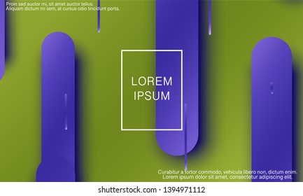 Geometric background. Material design. Minimal abstract cover. Creative colorful wallpaper. Trendy gradient poster. Vector illustration.
