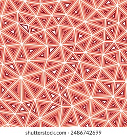 Geometric background. Medium triangles size. Multiple repeated inner triangles. Single color tone style. Repeatable pattern. Awesome vector tiles. Seamless vector illustration.