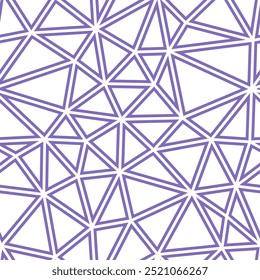 Geometric background. Medium triangles size. Solid Color style. Geometric shapes outlined. Repeatable pattern. Mauve Harmony. Awesome vector tiles. Seamless vector illustration.