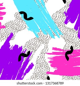 Geometric background. Memphis style. 80s years. Vector illustration