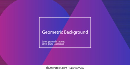 Geometric background. Minimal abstract cover design. Creative colorful wallpaper. Trendy gradient poster. Vector illustration.