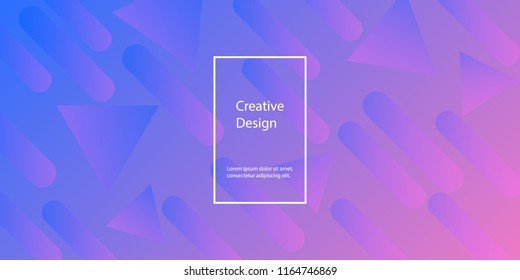Geometric background. Minimal abstract cover design. Creative colorful wallpaper. Trendy gradient poster. Vector illustration.