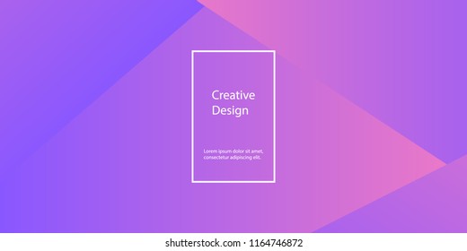 Geometric background. Minimal abstract cover design. Creative colorful wallpaper. Trendy gradient poster. Vector illustration.