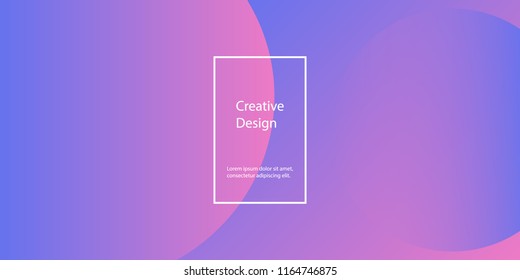 Geometric background. Minimal abstract cover design. Creative colorful wallpaper. Trendy gradient poster. Vector illustration.