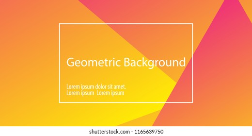 Geometric background. Minimal abstract cover design. Creative colorful wallpaper. Trendy gradient poster. Vector illustration.