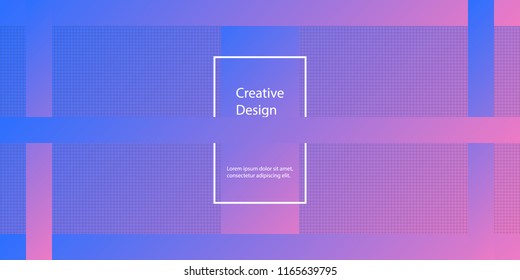 Geometric background. Minimal abstract cover design. Creative colorful wallpaper. Trendy gradient poster. Vector illustration.