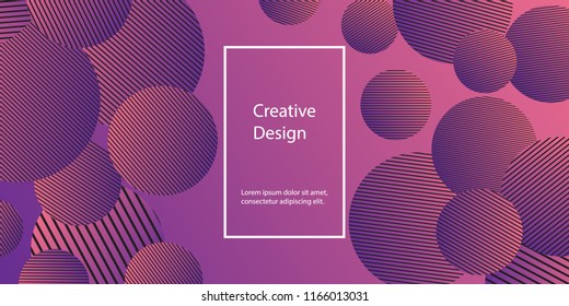 Geometric background. Minimal abstract cover design. Creative colorful wallpaper. Trendy gradient poster. Vector illustration.