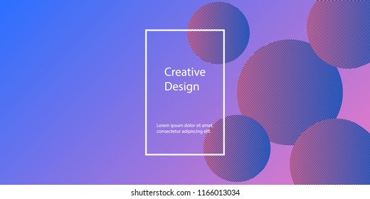 Geometric background. Minimal abstract cover design. Creative colorful wallpaper. Trendy gradient poster. Vector illustration.