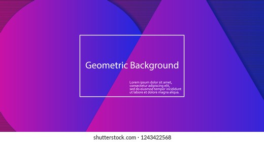 Geometric background. Minimal abstract cover design. Creative colorful wallpaper. Trendy gradient poster. Vector illustration.